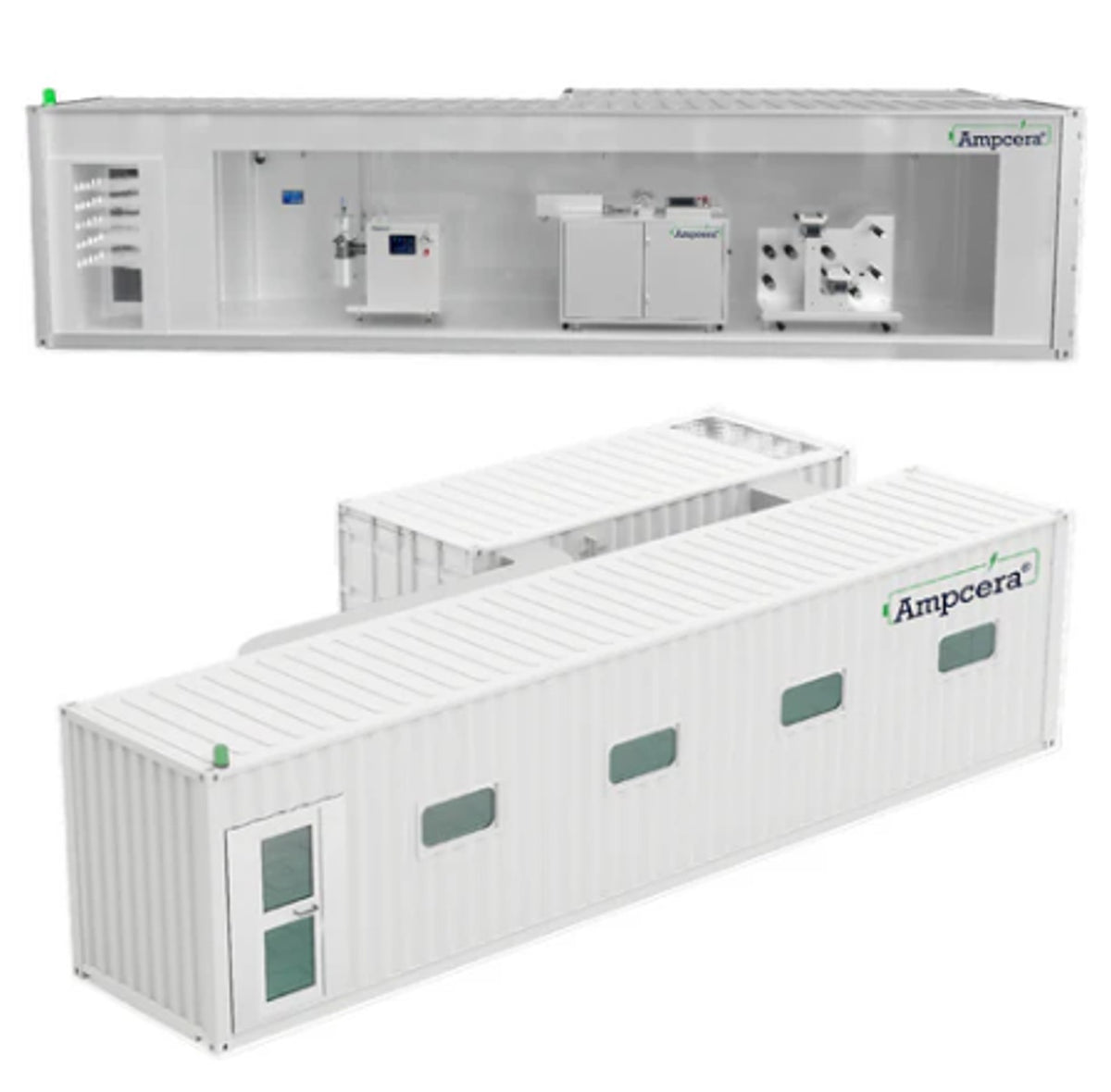 Container-based battery manufacturing solution