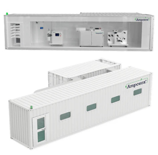 Container-based battery manufacturing solution