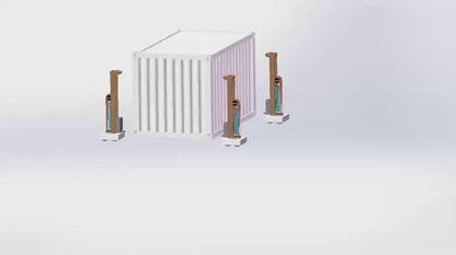 Engineering design of robotic container transfer system